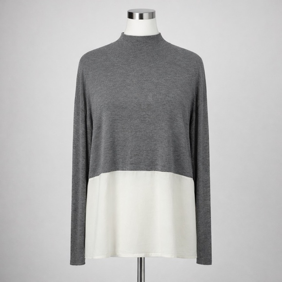 Wilfred Tops - Aritzia Wilfred with Silk Colourblock Tunic Top